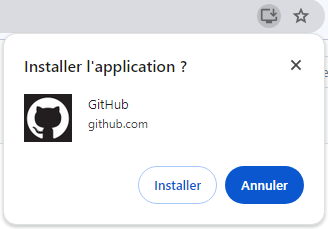 GitHub installation from Chrome